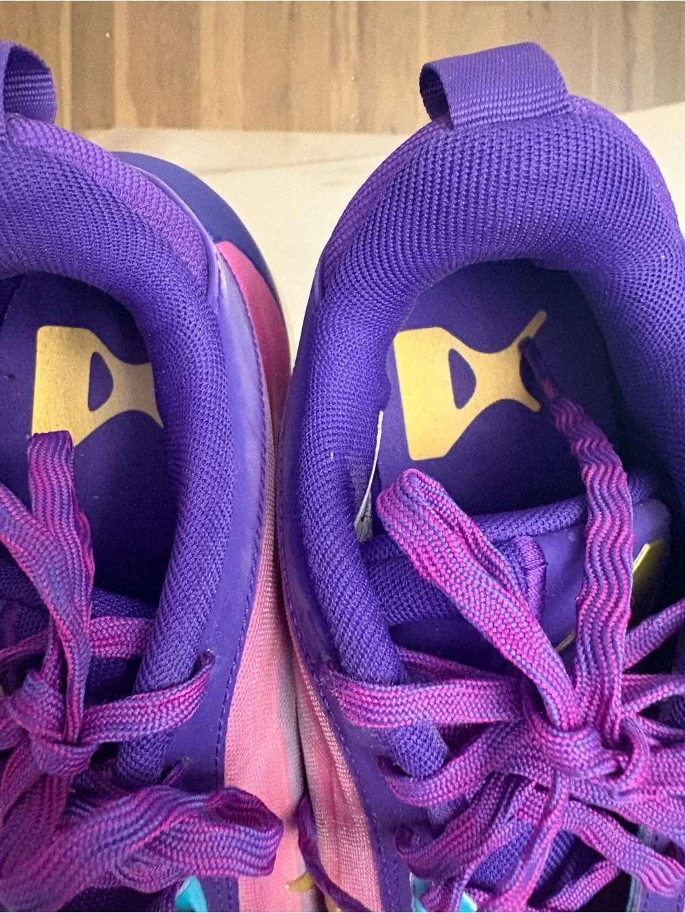 Nike Kobe HF7001-500 Basketball Shoes Unisex Kids 3Y Purple Pink Gold Low Top